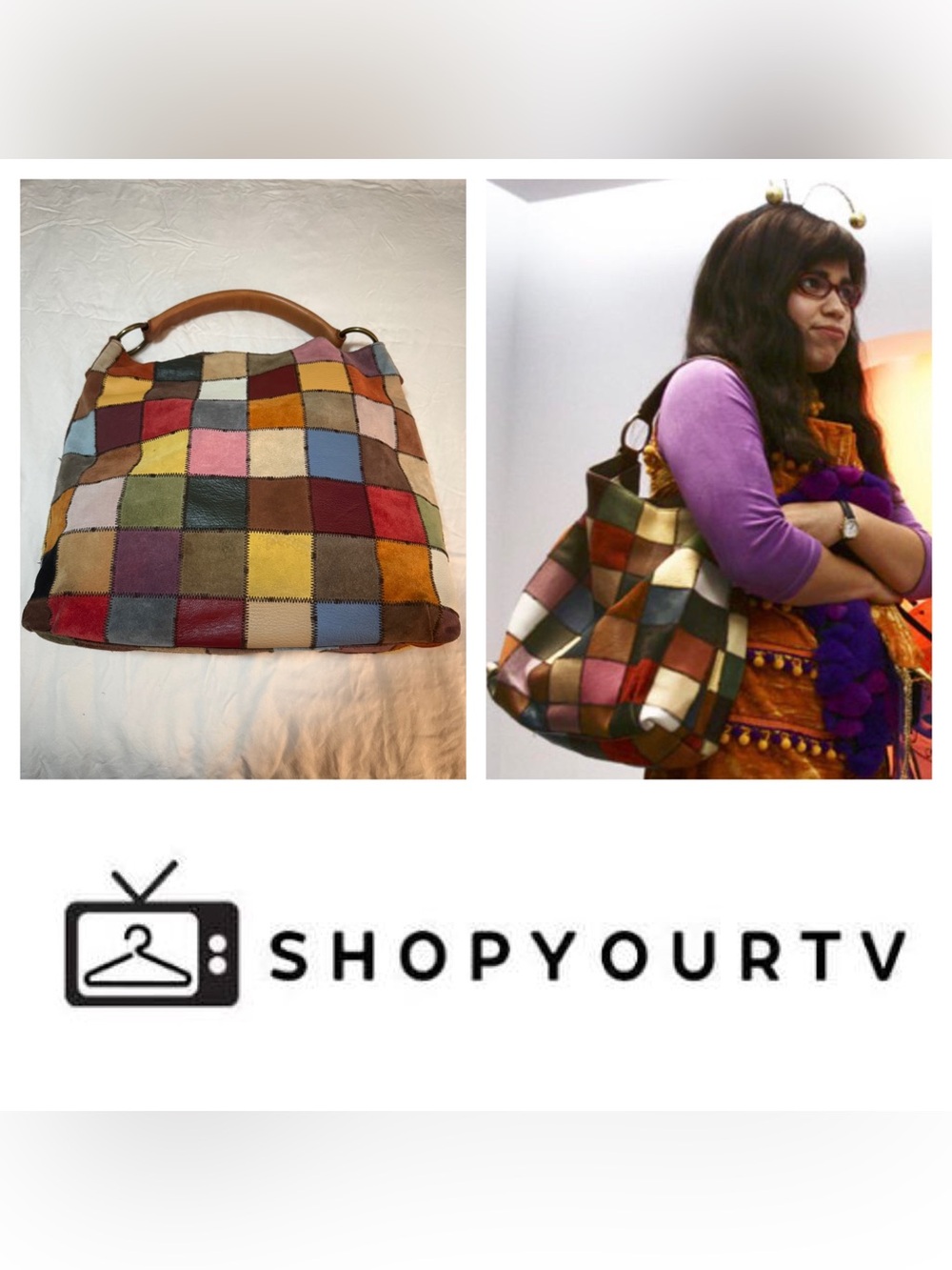 Rare Ugly Betty Y2K Lucky Brand Leather Suede Patchwork Hobo Bag - Seen on TV